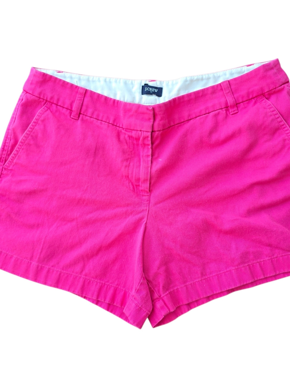 J.Crew Hot Pink Chino Shorts Women's 14 Estimated Cotton Casual Summer